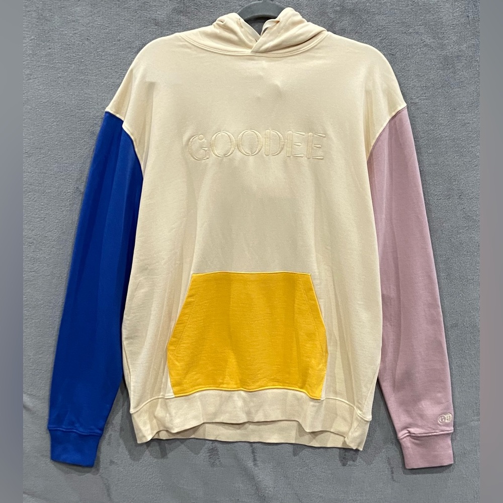 Goodee x Kotn The Goodee Hoodie Sweatshirt Pullover Color Block Mens Size M NWT